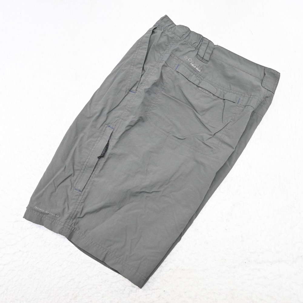 Columbia Field-Gear Cargo Shorts Gray‎ Omni-Shield 100% Nylon Mens Large x 10"